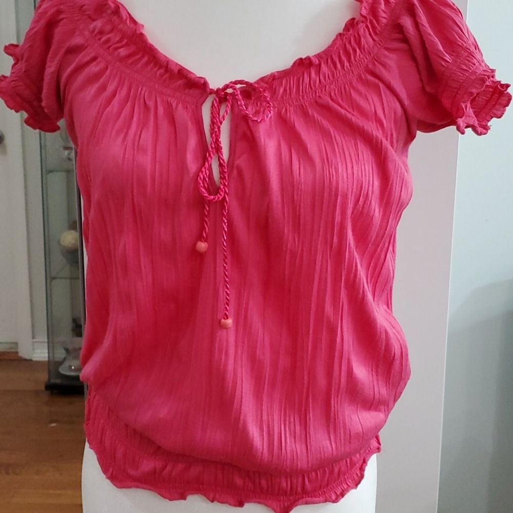 Pink body central blouse